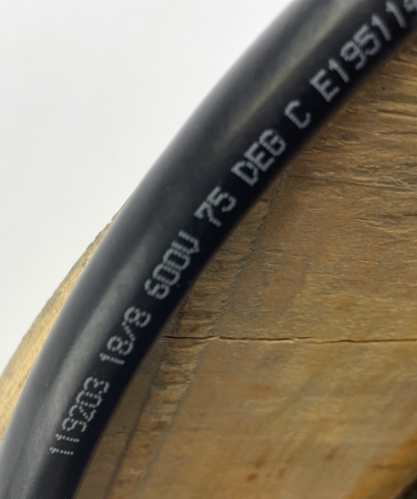 #119203 CABLE (18/8 600V 75 DEG C E195114(R) AWM 4428)  25 Foot Section of Cable