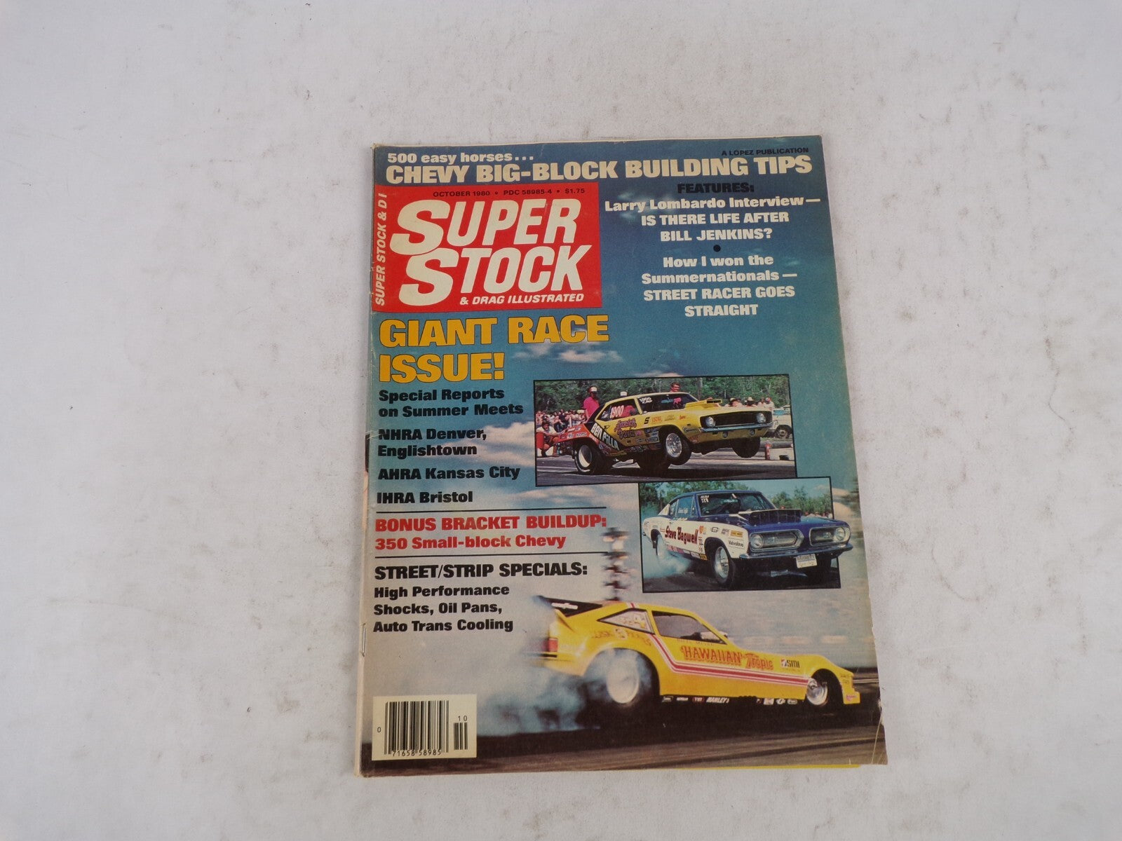 October 1980 Super Stock & Drag Illustrated Giant Race Issue Chevy Big-Block
