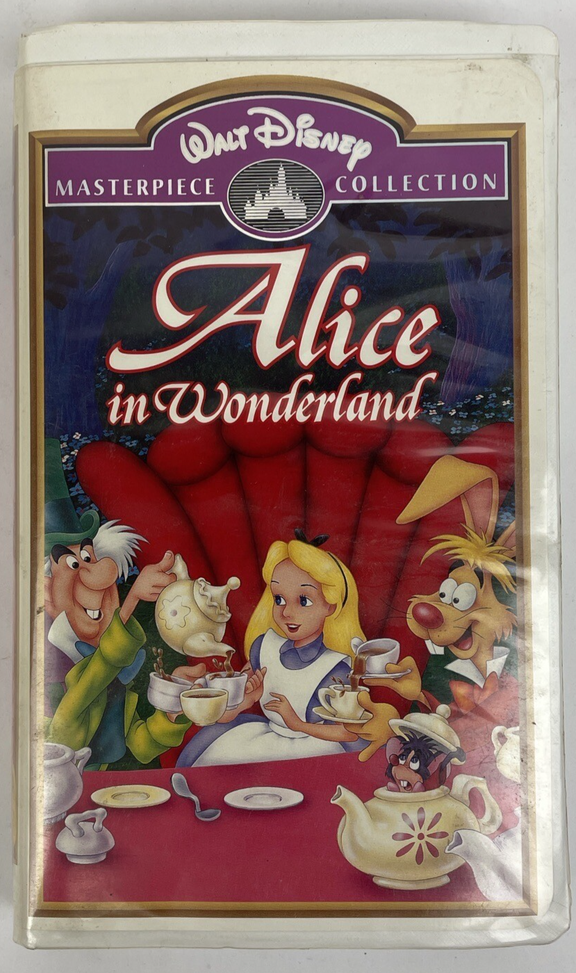 Disney VHS Lot Of 4 x VHS  Vintage Peter Pan Cinderella Snow White Alice Wonder