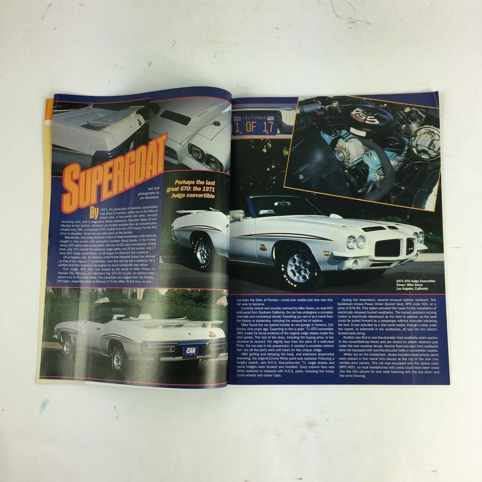 November 1999 Muscle Car Magazine 5 Red Hot Deals How The AMX Saved AMC