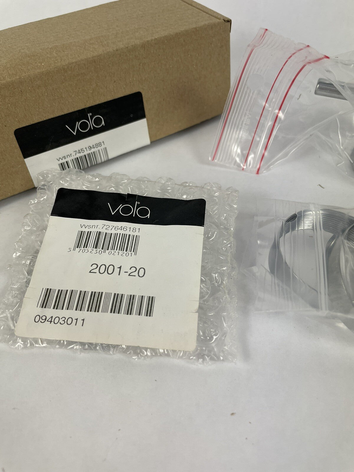 Vola NR64G-20 Brushed Chrome operating Diverter Handle for 5400/5600