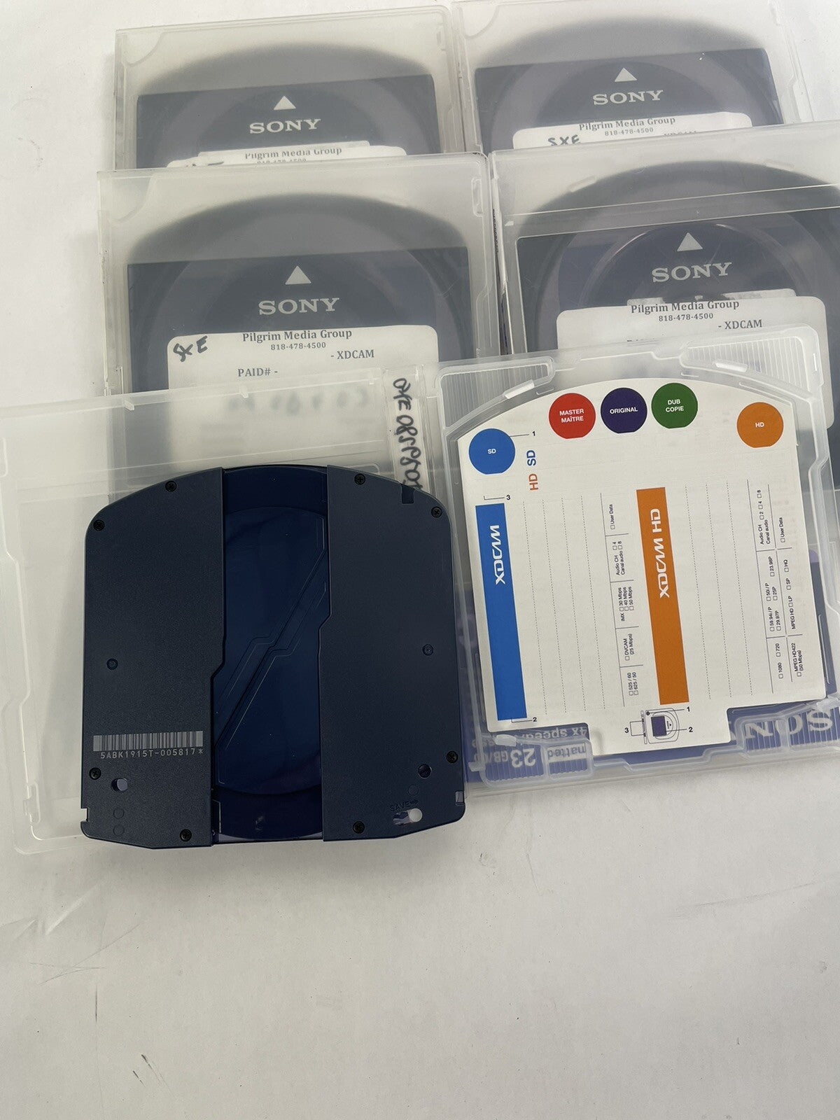 Lot of 5: Sony PFD23A 23GB Rewritable Professional Optical Disc for XDCAM 5-pack