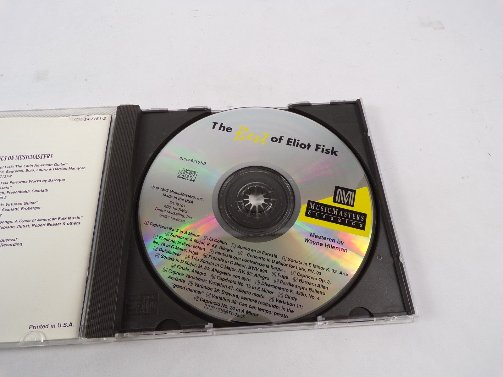 The Best Eliot Fisk Music Masters Classics Niccolo Paganini Julio SagrerasCD #40