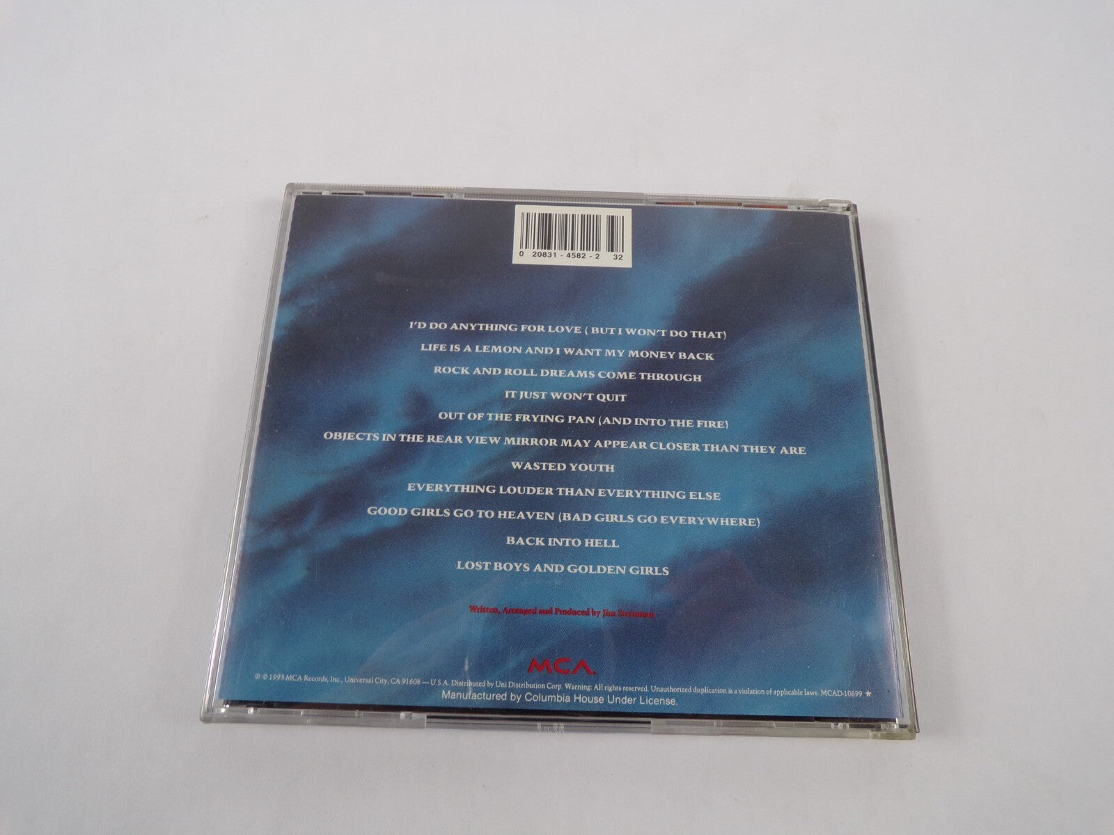 Meat Loaf Bat Out Of Hell Back Into Hell I'D Do Anything For Love Life Is ACD#59