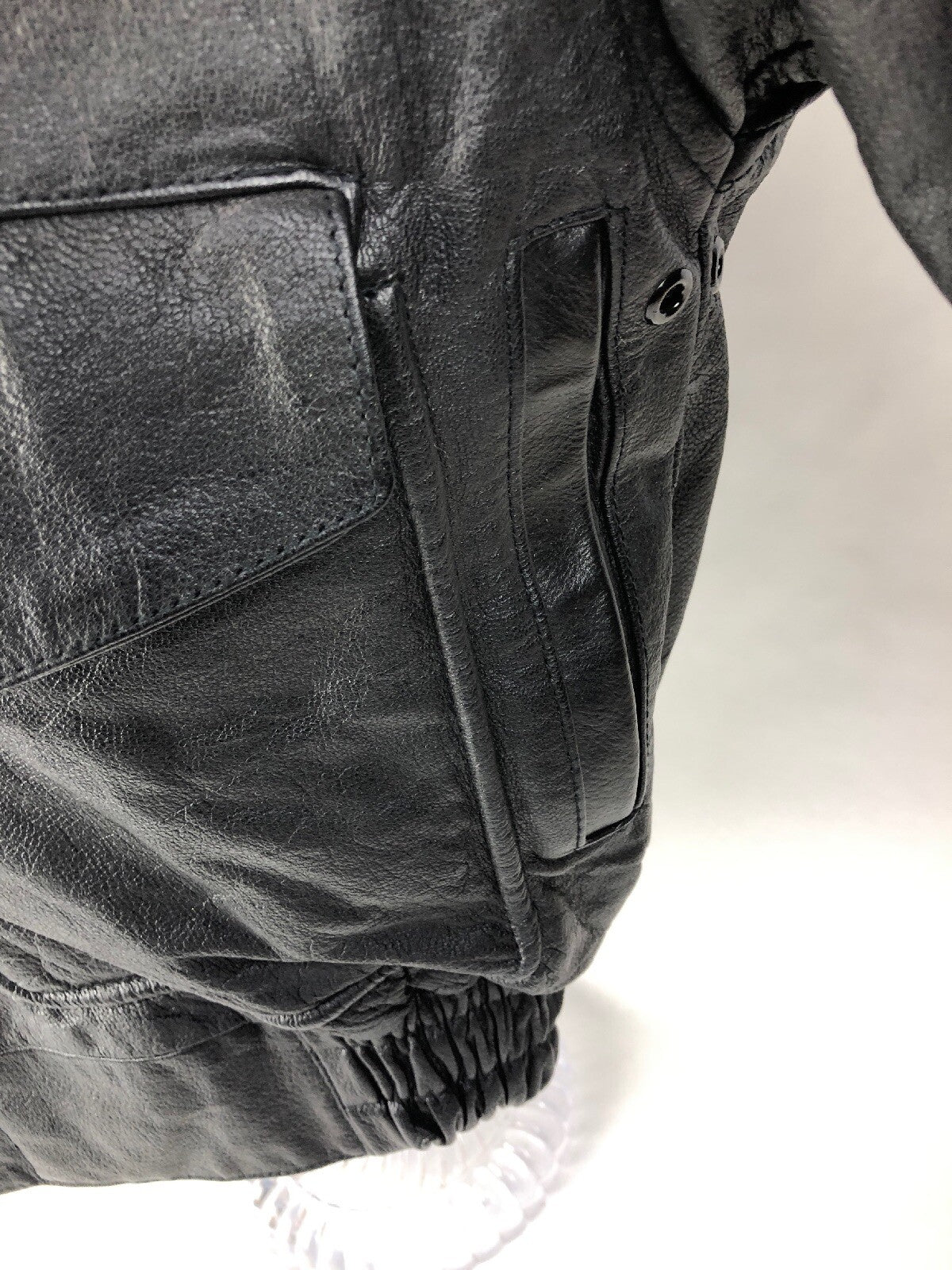 First Manufacturing Thinsulate Leather Motorcycle Jacket Black Medium * Warm *