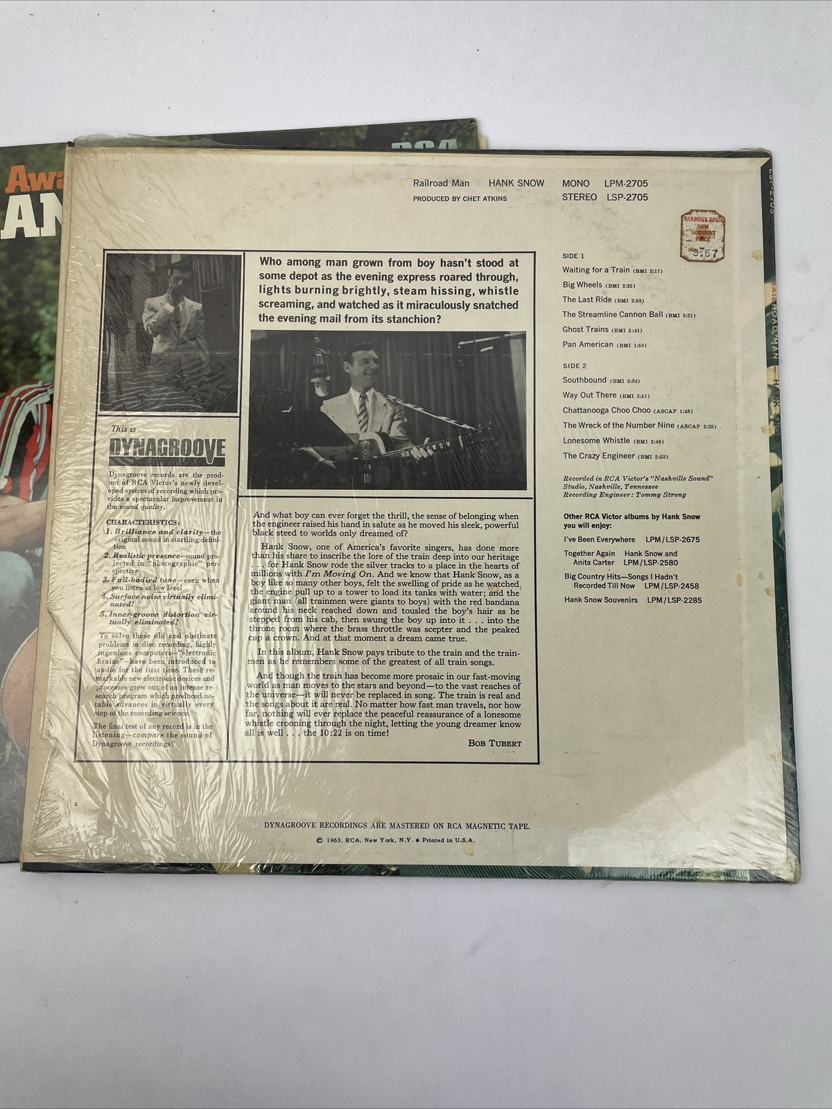 2 x HANK SNOW: Railroad Man US RCA LSP 2705 + Award Winners Stereo LP LSP 4601