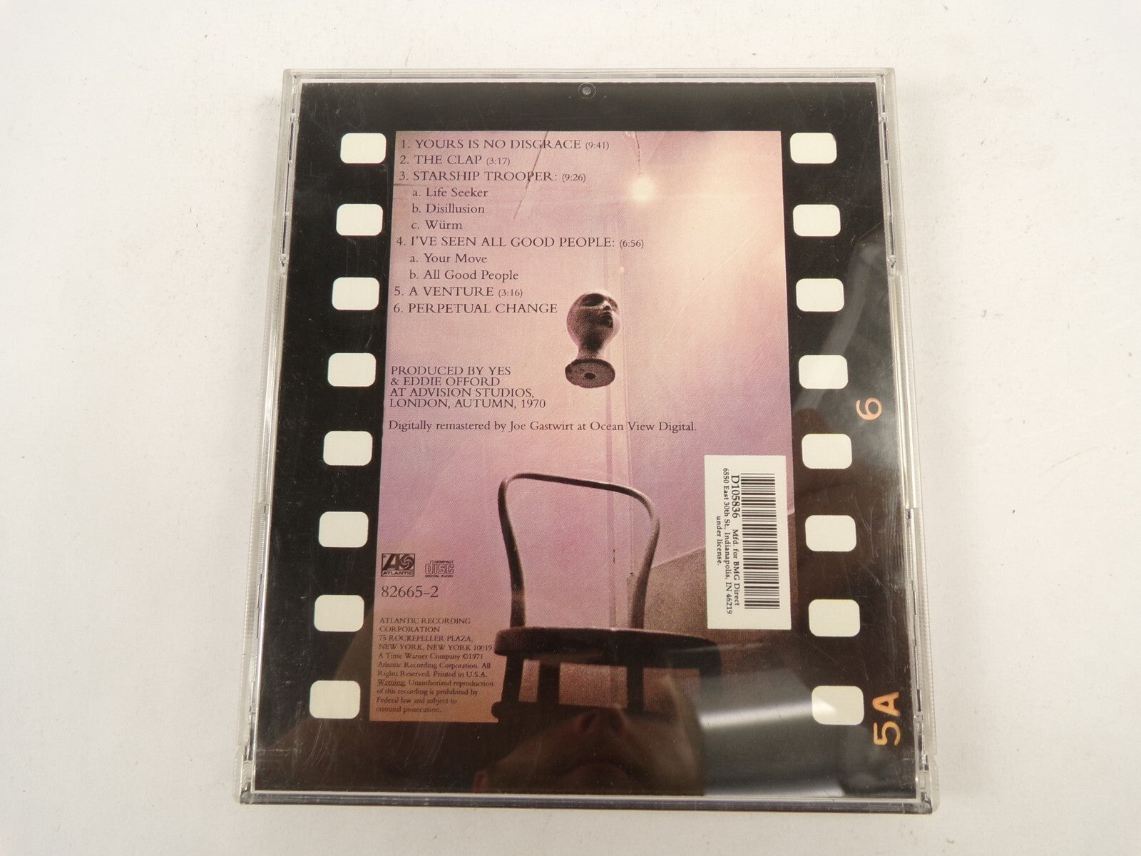 The Yes Album Yours Is No Disgrace The Clap Starship Trooper A Venture CD#45