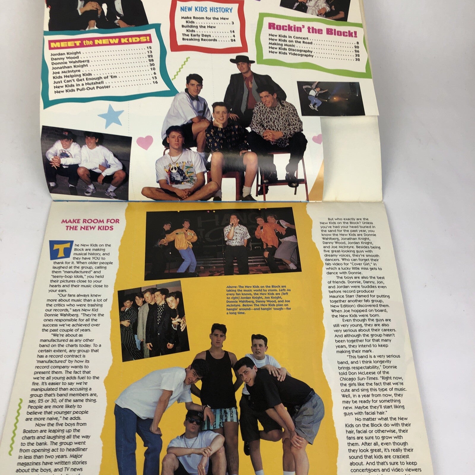 1991 New Kid on the Block Bonus 1991 Calendar USA NKOTB - LOOK