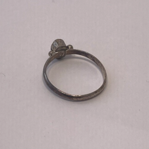Dainty Native American Minimalist Mother Pearl 925 Sterling Silver Ring Size 3
