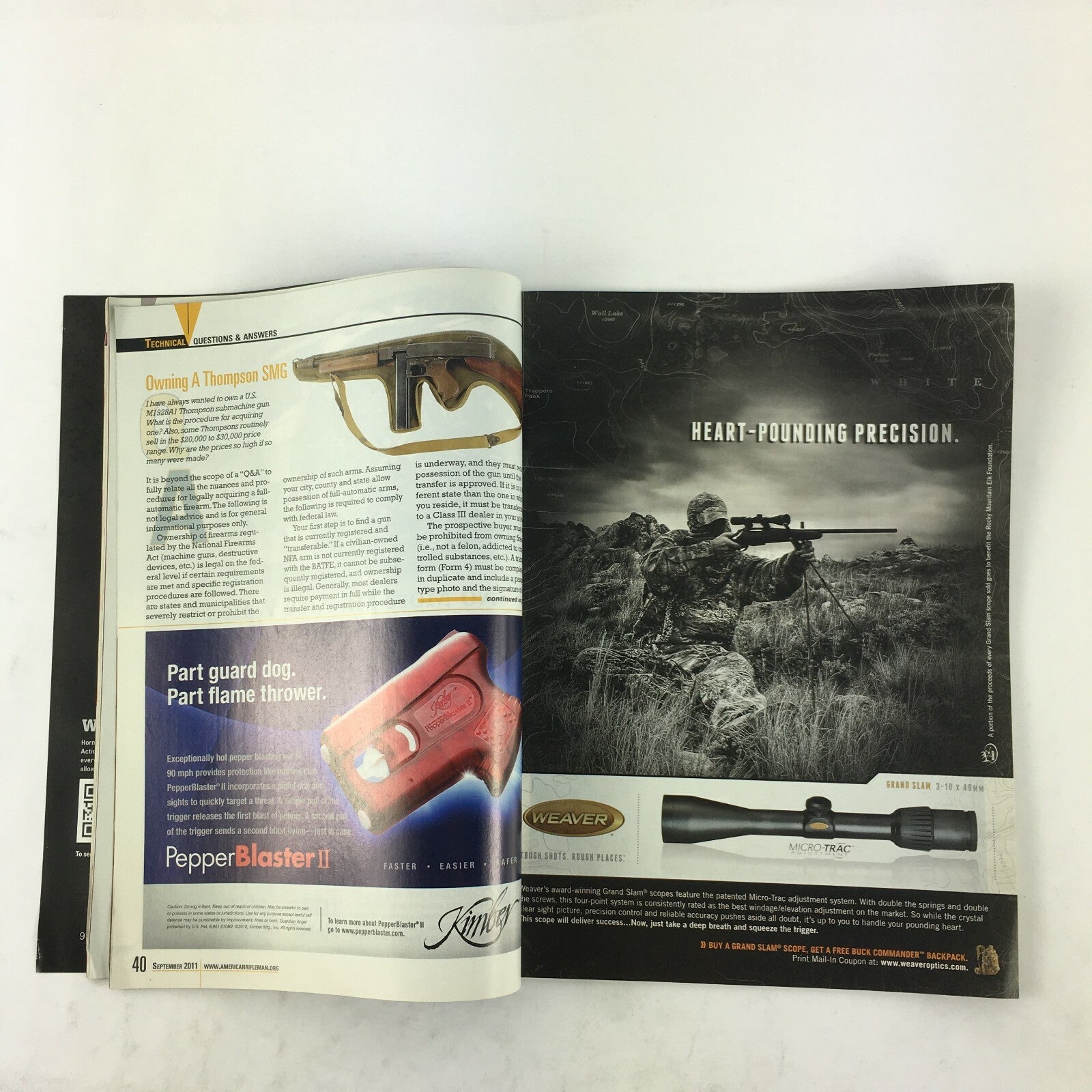 September 2011 American Rifleman Magazine 50thCabelas Anniversary Guns M1Garands