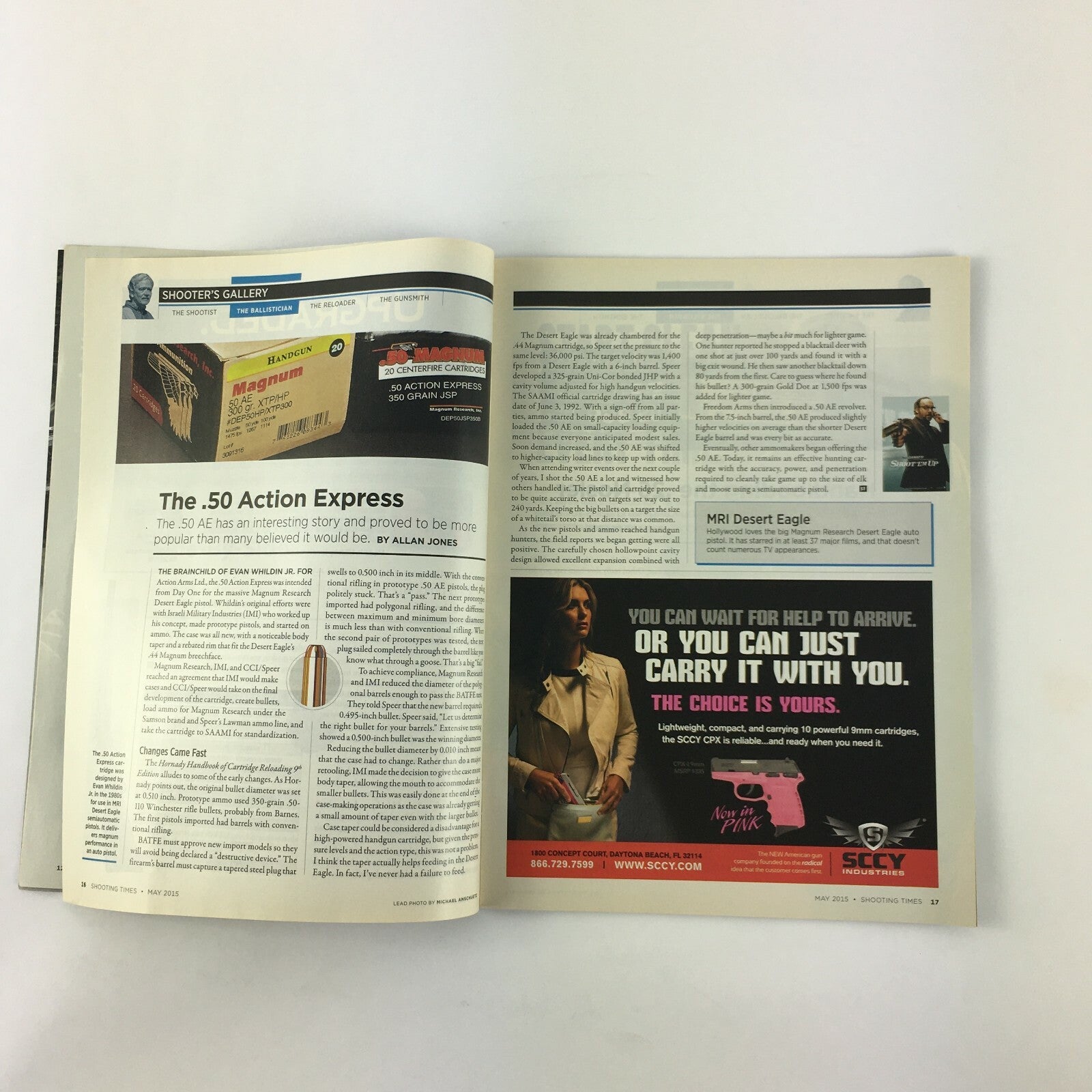 May 2015 Shooting Times Magazine FNS Compact .338 Match Ammo TFM Carbon Rifle