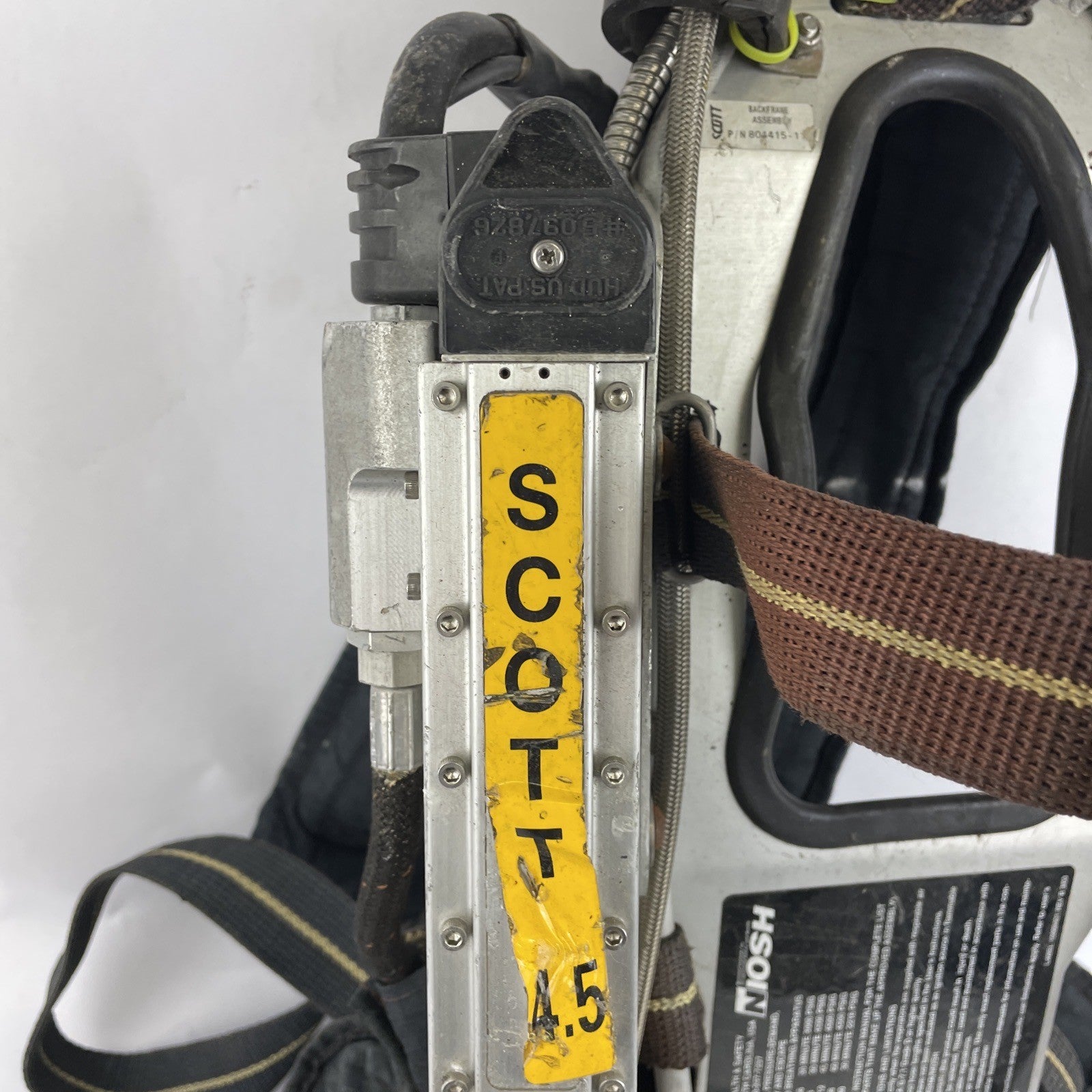 SCOTT SAFETY 4.5 4500 SCBA Air Pack Harness EZ-Flow Air Pak Plus with Sensor N