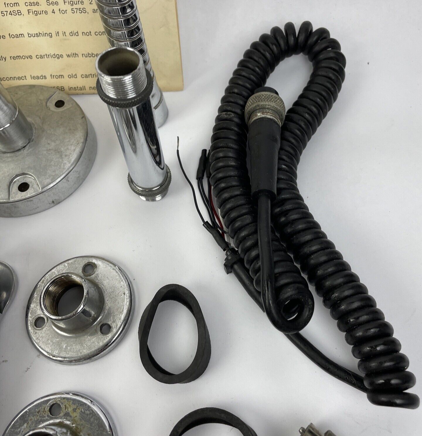 Vintage Motorola SHURE Horn Speaker Microphone Parts Lot - LOOK