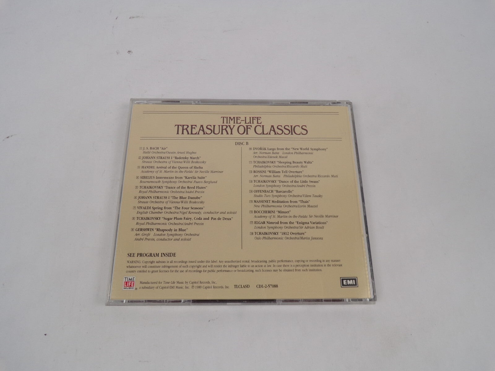 Time-Life Treasury Of Classics Phapsody In Blue Boccherini Minuet OffenbachCD#67