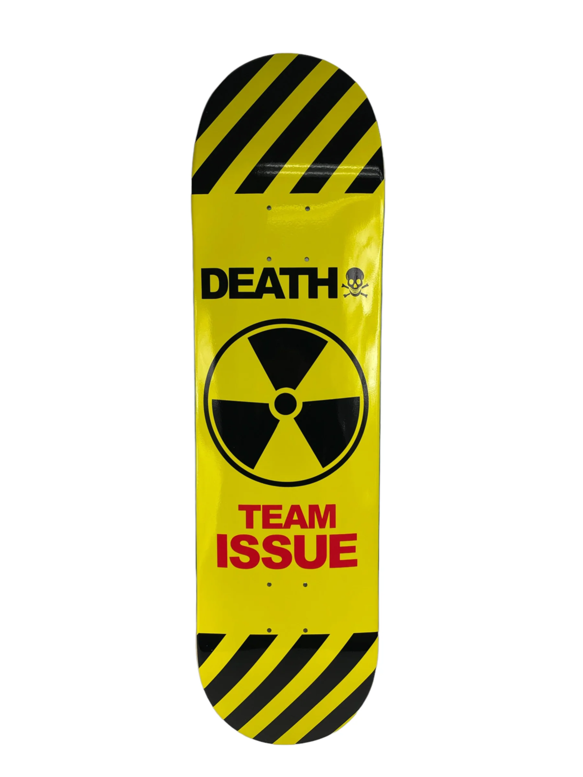 Death Skateboards Team Issue 8.75-inch skateboard deck with grip tape and premium Canadian maple construction.
