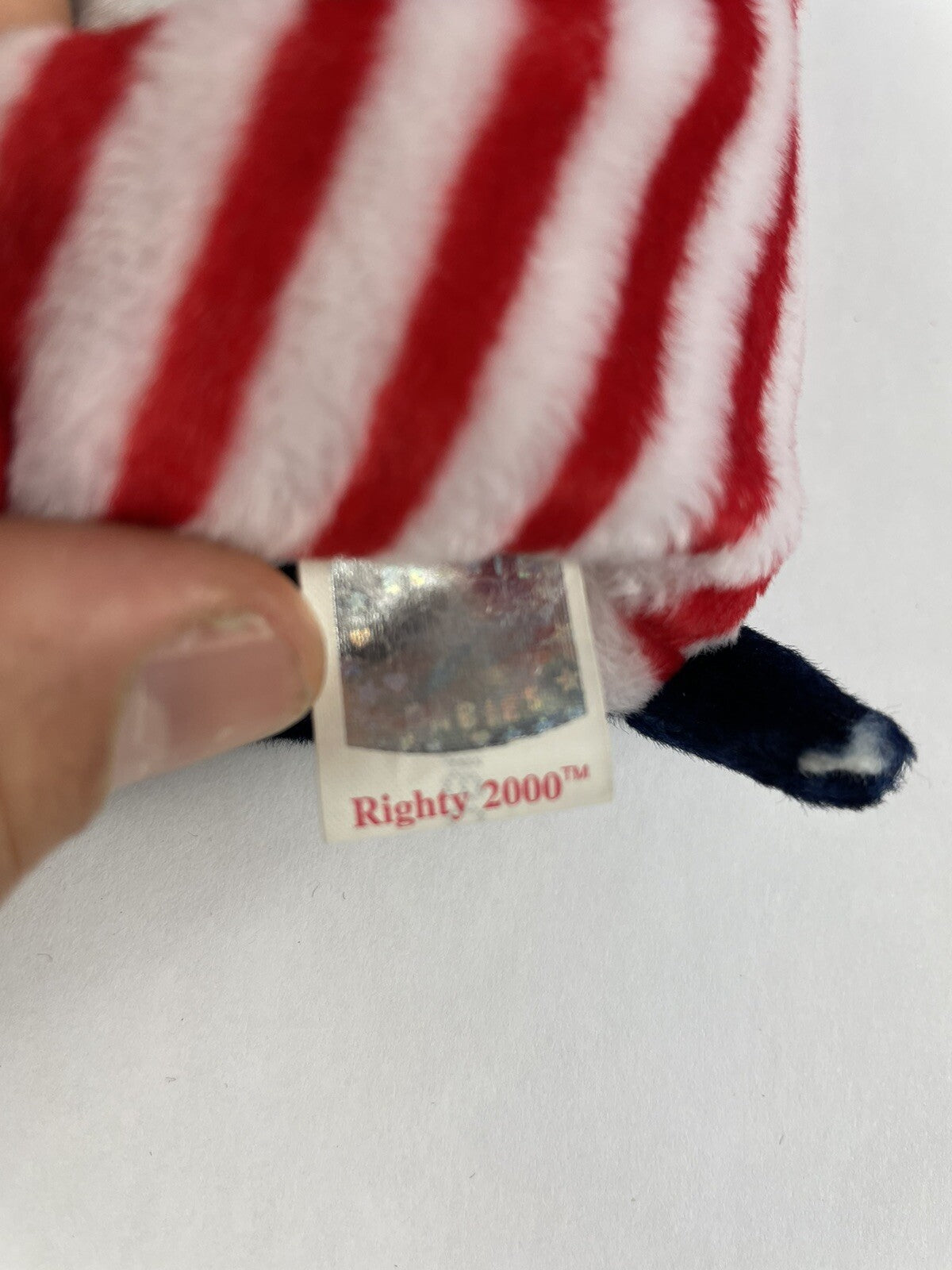Righty 2000 Elephant Ty Beanie Baby - WITH ERRORS - Mint Condition