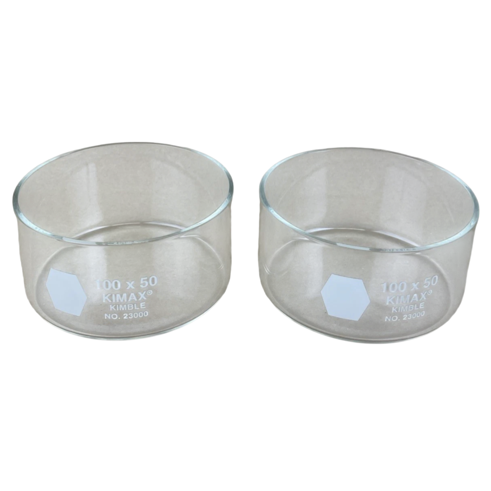 Set of 2 || KIMBLE KIMAX Crystallization Dish, 100 x 50mm, 170mL NO. 2300 10050