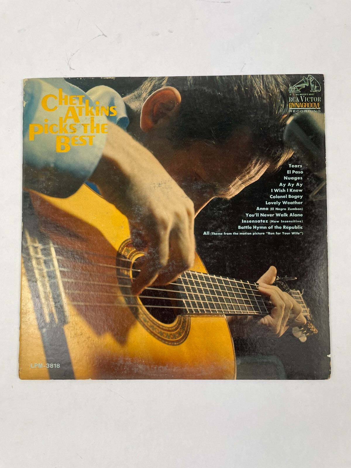 ChetAtkins Picks The Best Tears DI Paso Nuages AyAyAy Colonel Bogey Vinyl Record