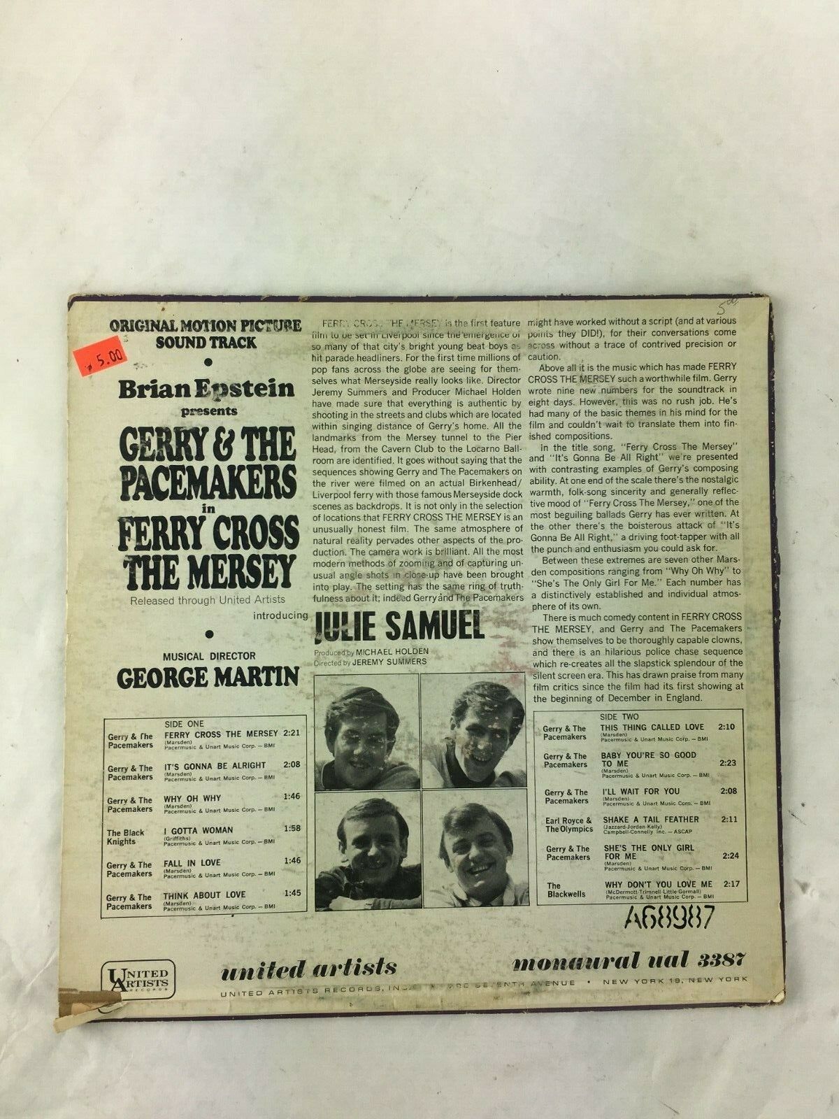 Original Motion Picture Sound Track: Gerry&The Pacemakers Ferry Cross the Mersey