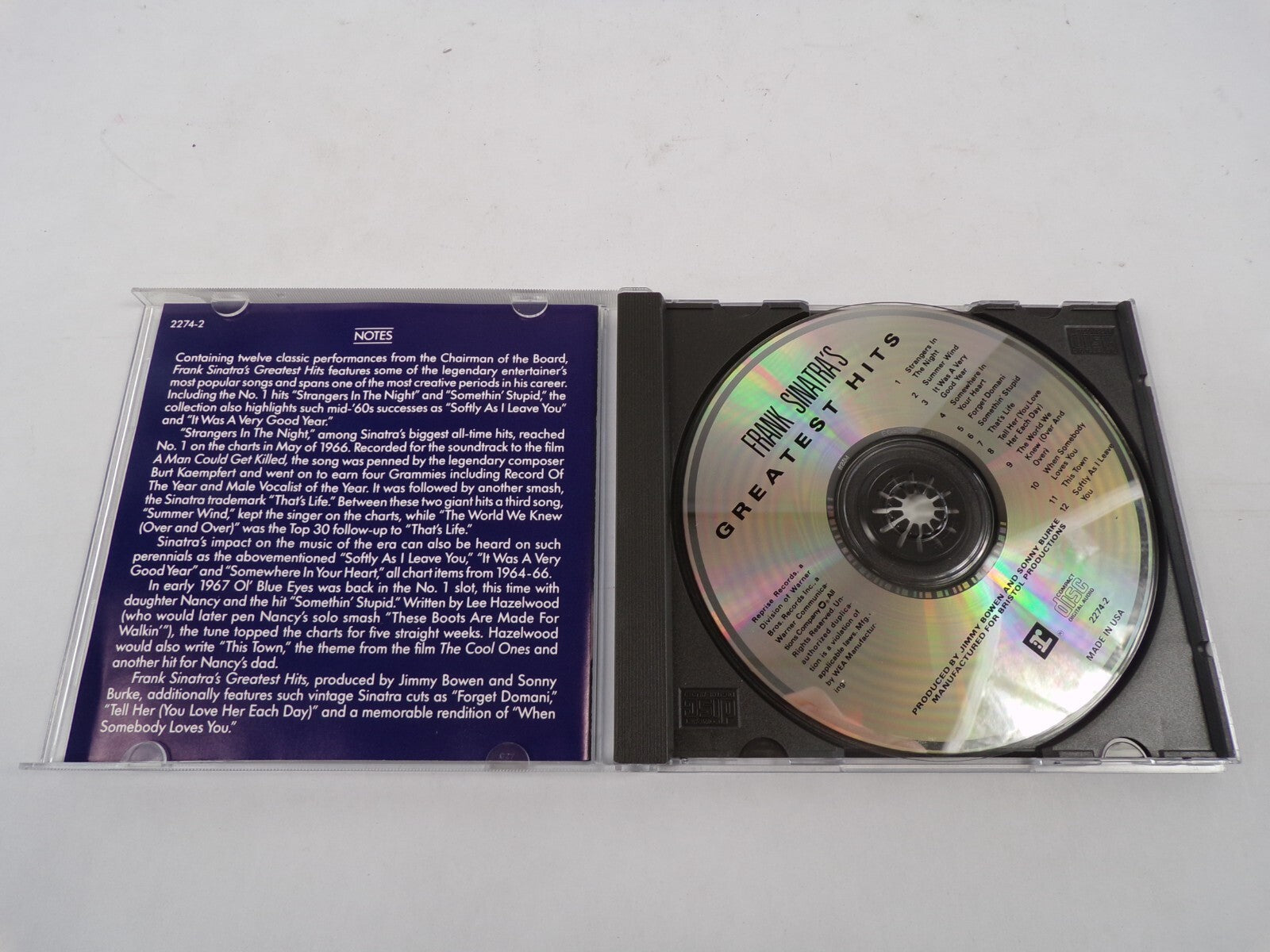 Frank Sinatras Greatest Hits Strangers In The Night Summer Wind Somewhere CD#26