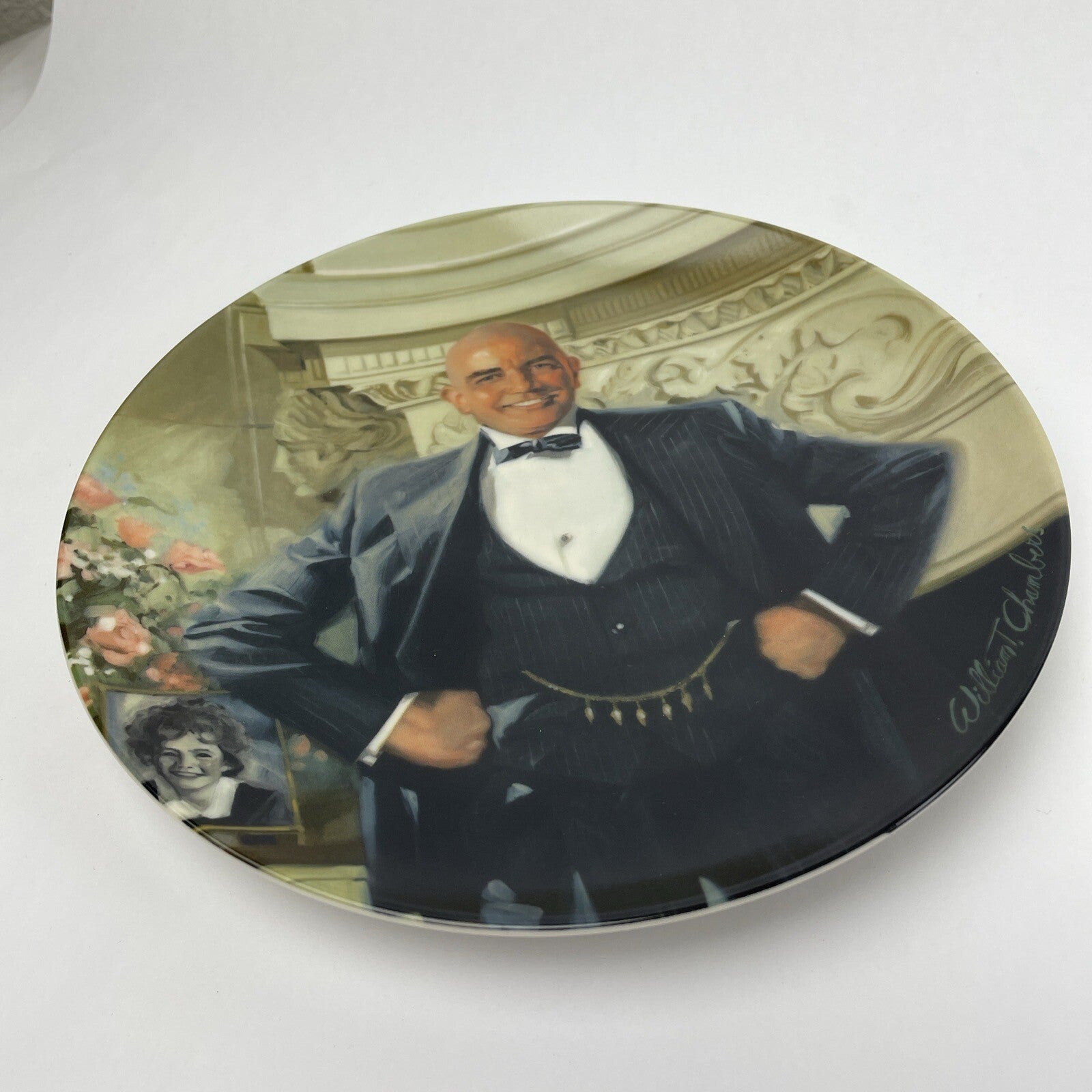DADDY WARBUCKS Lil' Orphan Annie Collector's Plate Series 1982 Musical  # C 7947