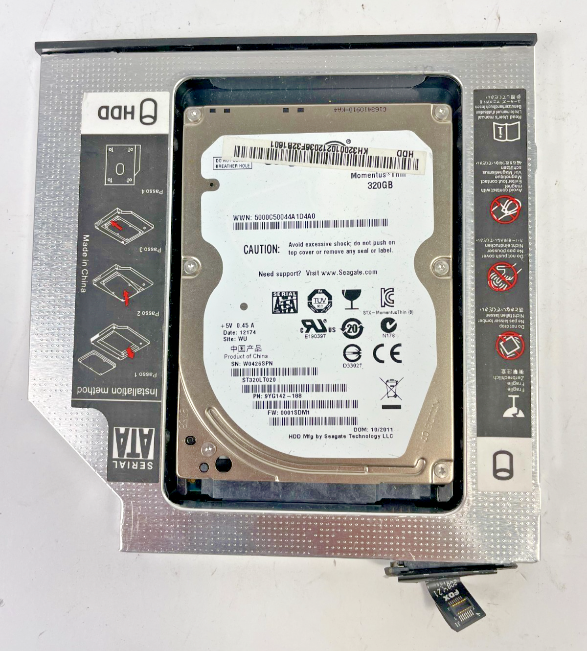 Seagate Momentus 320GB 2.5" SATA Laptop Hard Drive with Optical Bay HDD