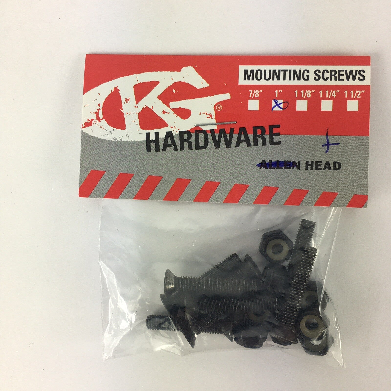 Grind King SKATEBOARDS 1” Phillips Skateboard Hardware nuts bolts BLACK