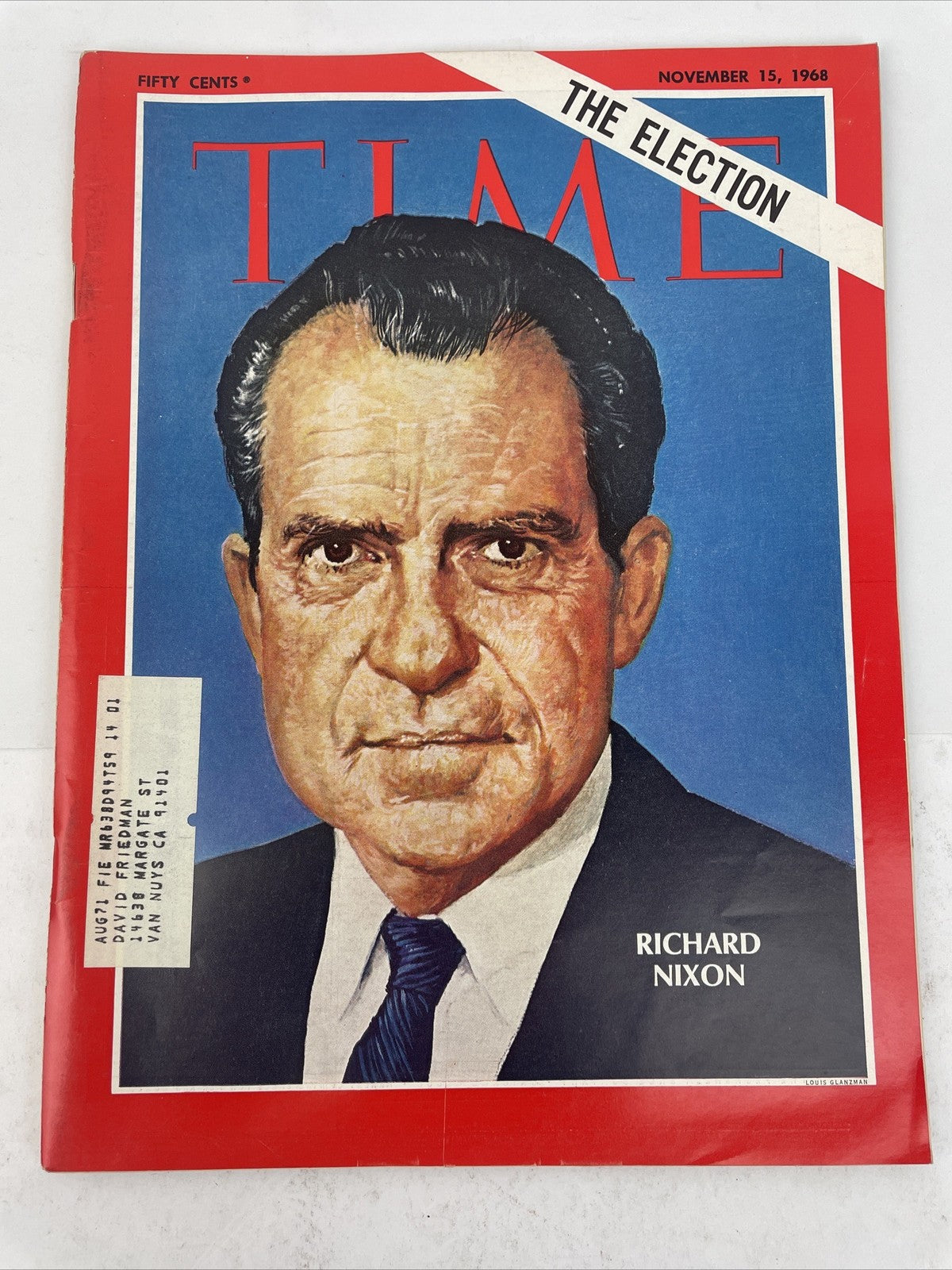 TIME Magazine November 15, 1968 Richard Nixon (The Election)  VGC