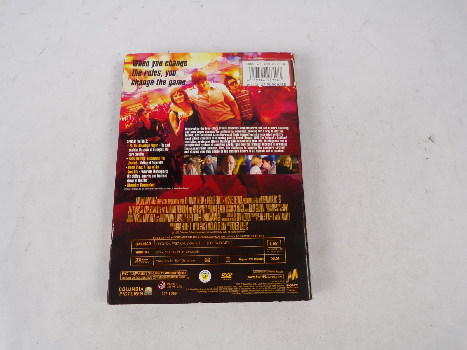21 "Kevin Spacey And A Gifted Cast Deal A Winning Hand" Jim Sturgess DVD Movies