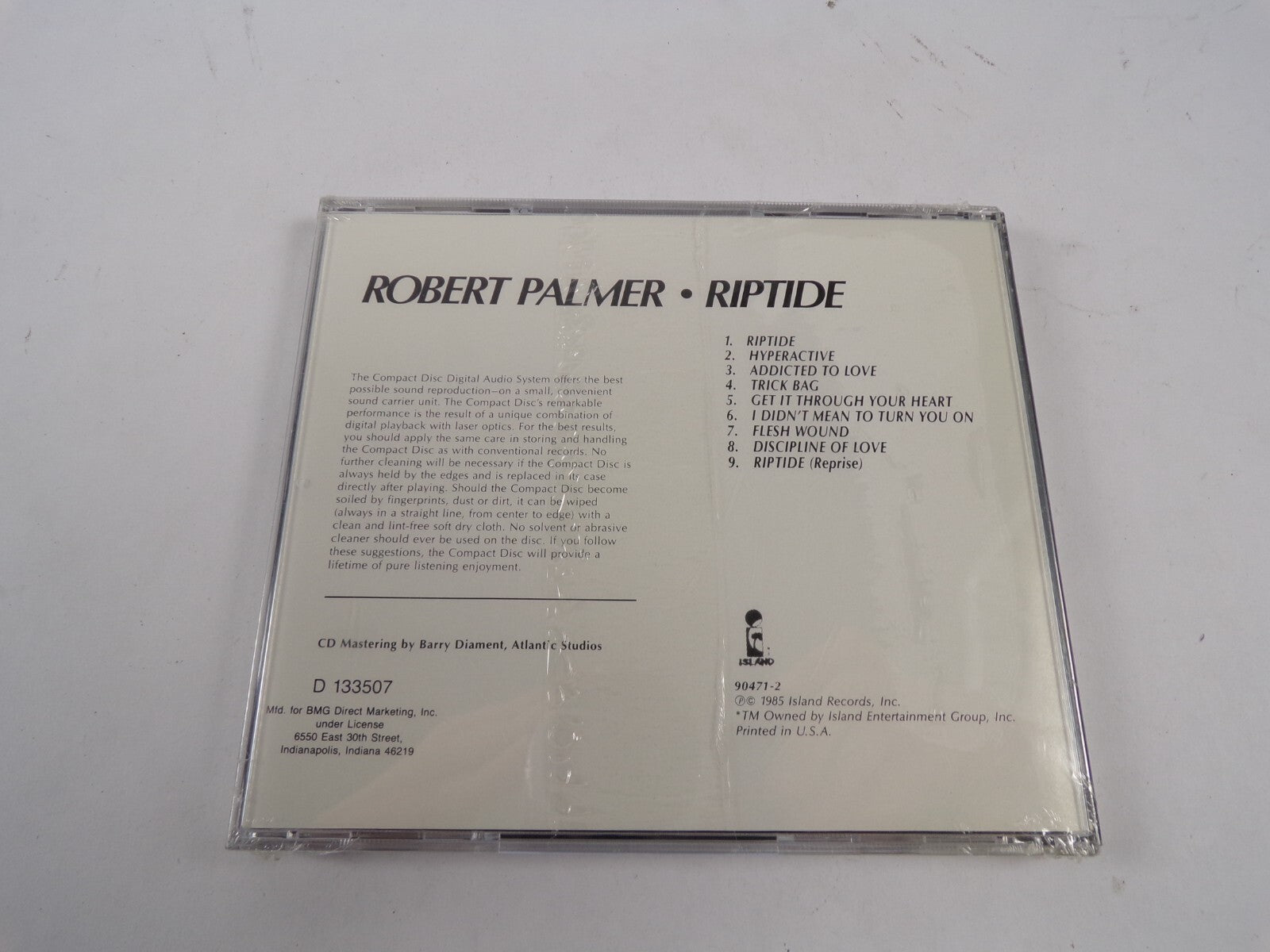 Robert Palmer Riptide Hyperactive Addicted To Love Trick Bag Flesh Wound CD#48