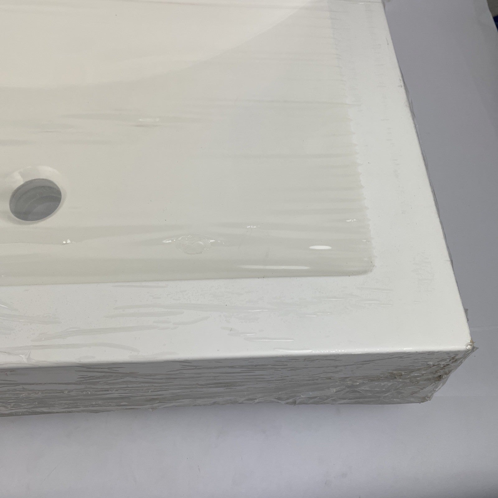 NEPTUNE PRODUCTS 28" x 17" White Drop-In Bathroom Sink Ceramic Rectangle White