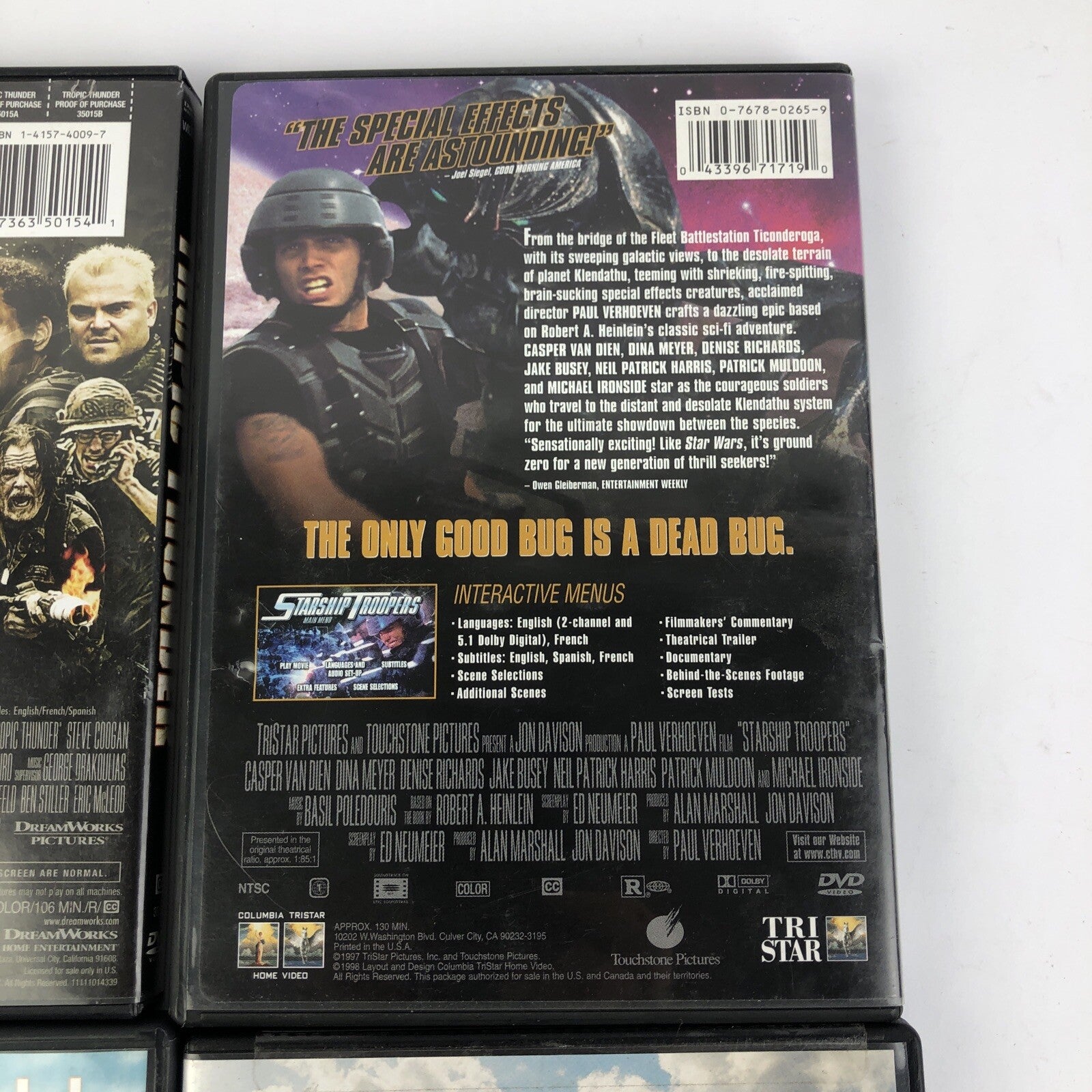 4 x Comedy DVD Lot - Starship Troopers, Princess Bride, Tropic Thunder + LOOK
