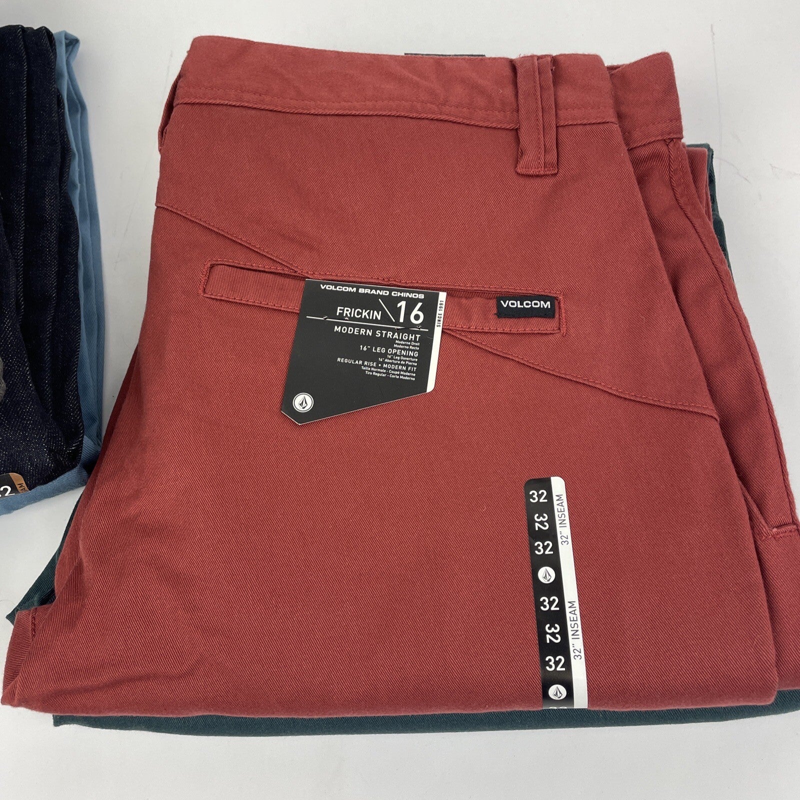 Lot of 5 Volcom Stone Made True To This Friction 16 Size 32x32 Chino Cotton Pant