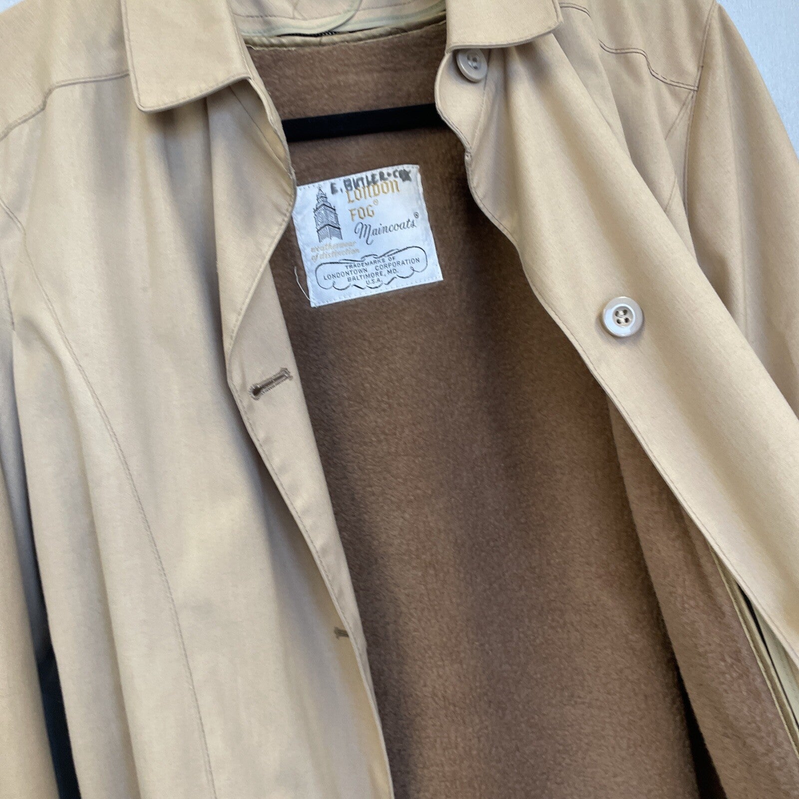 LONDON FOG MAINCOATS Women's Long Beige TRENCH COAT w Removable Liner* 12P VGC