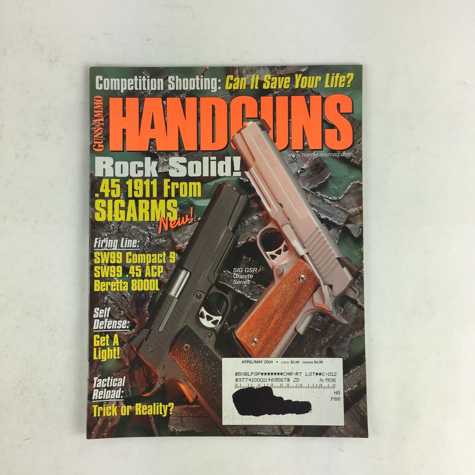 May 2004 Guns&Ammo Handguns Magazine Rock Solid.45 1911 From Sigarms SW99 .45ACP