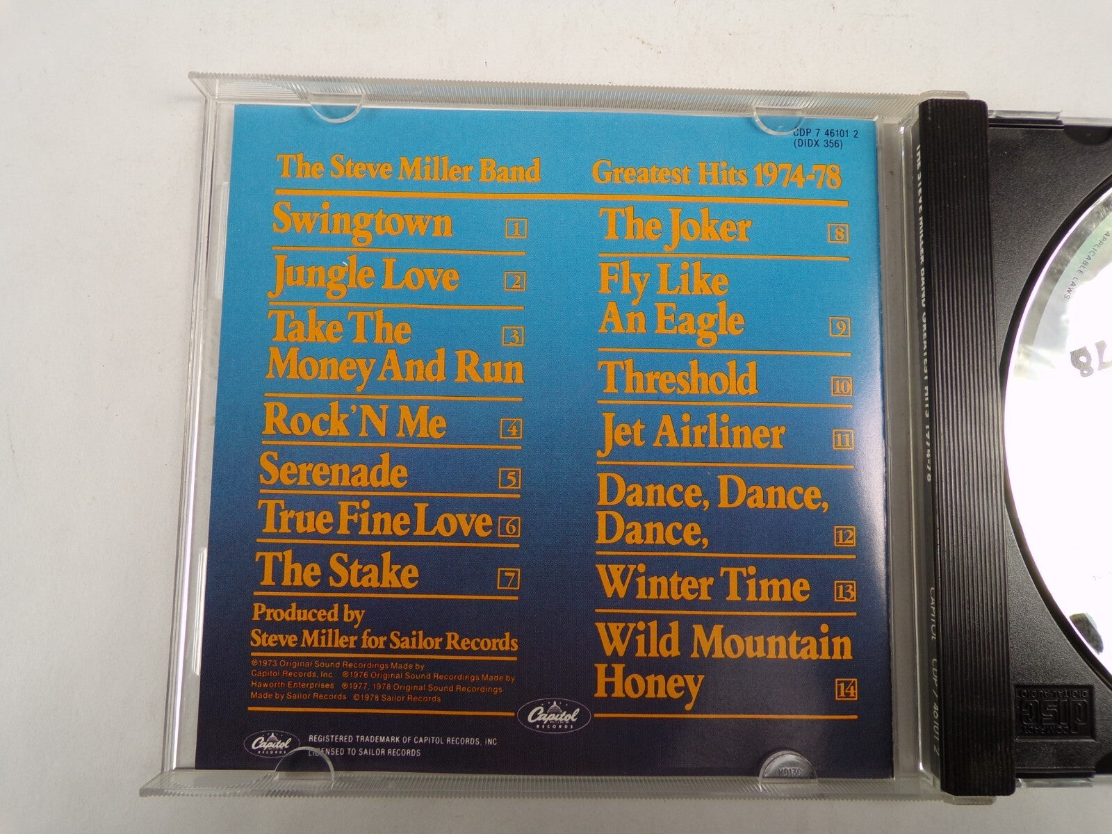 The Steve Miller Band Greatest Hits 1974- 78 The Steve Miller Band Swingtn CD#53