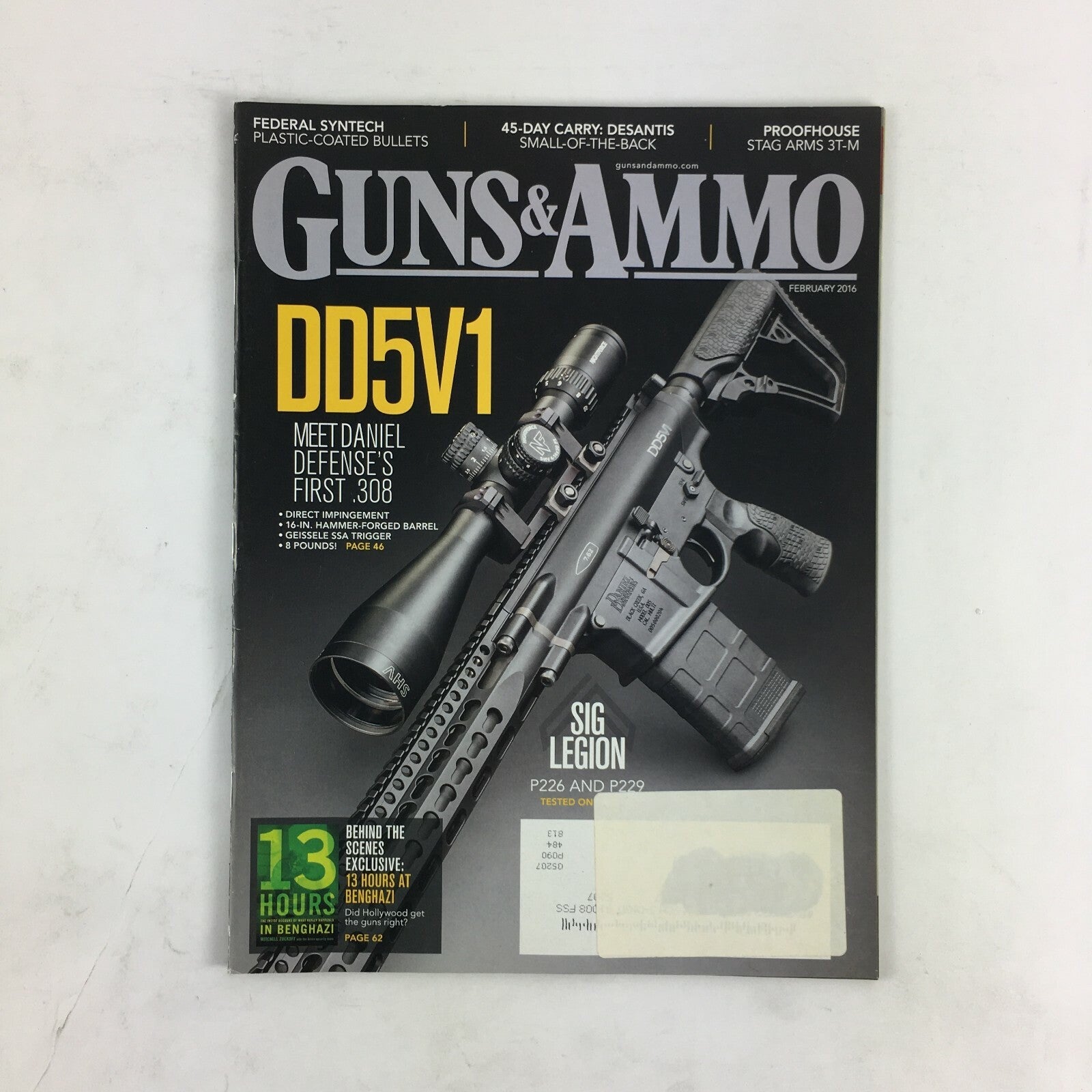 February 2016 Guns & Ammo Magazine DD5V1 Daniel Defenses First .308 Sig Legion