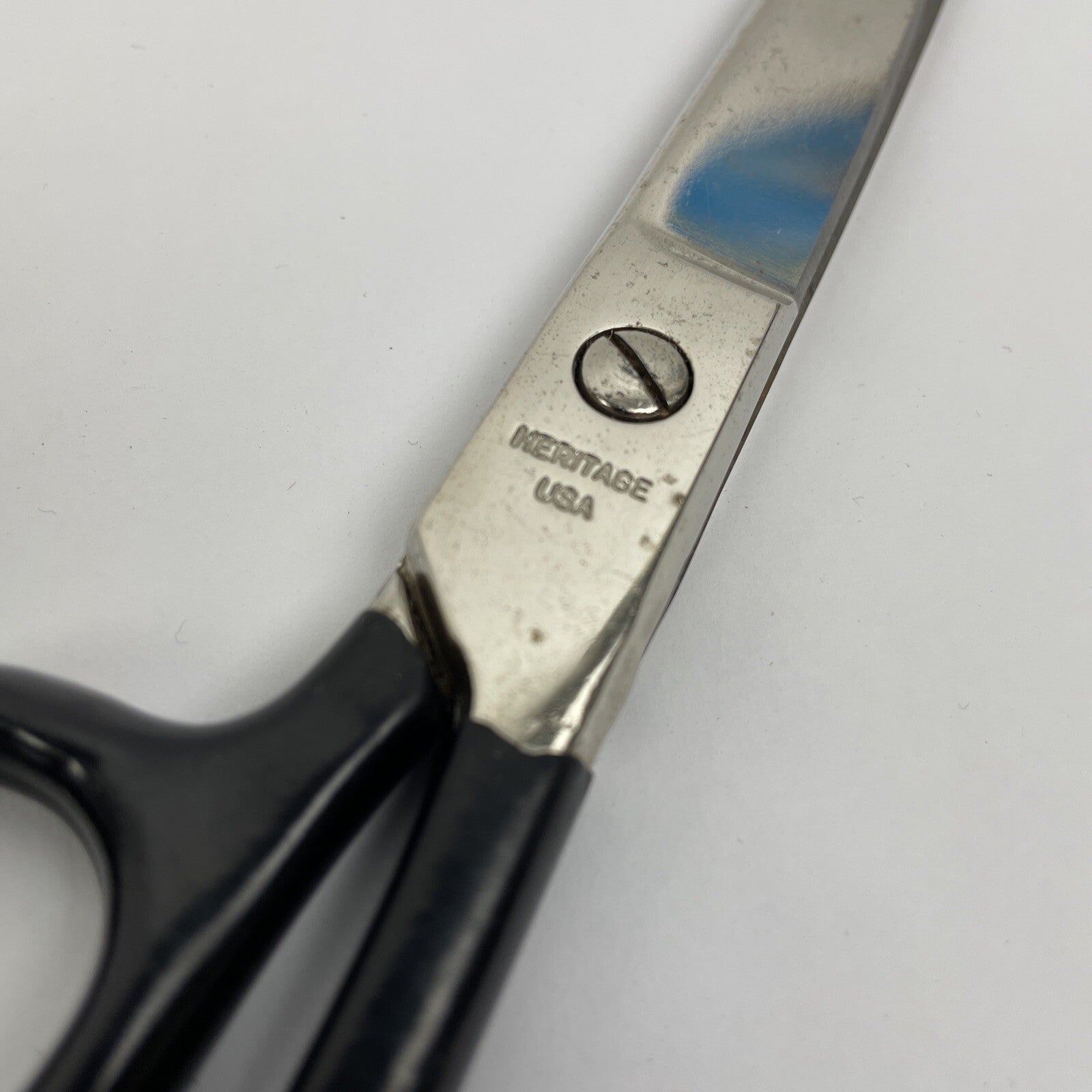 Vintage Heritage USA Scissors Shears Tailor Seamstress 9" Black Handle USA Made