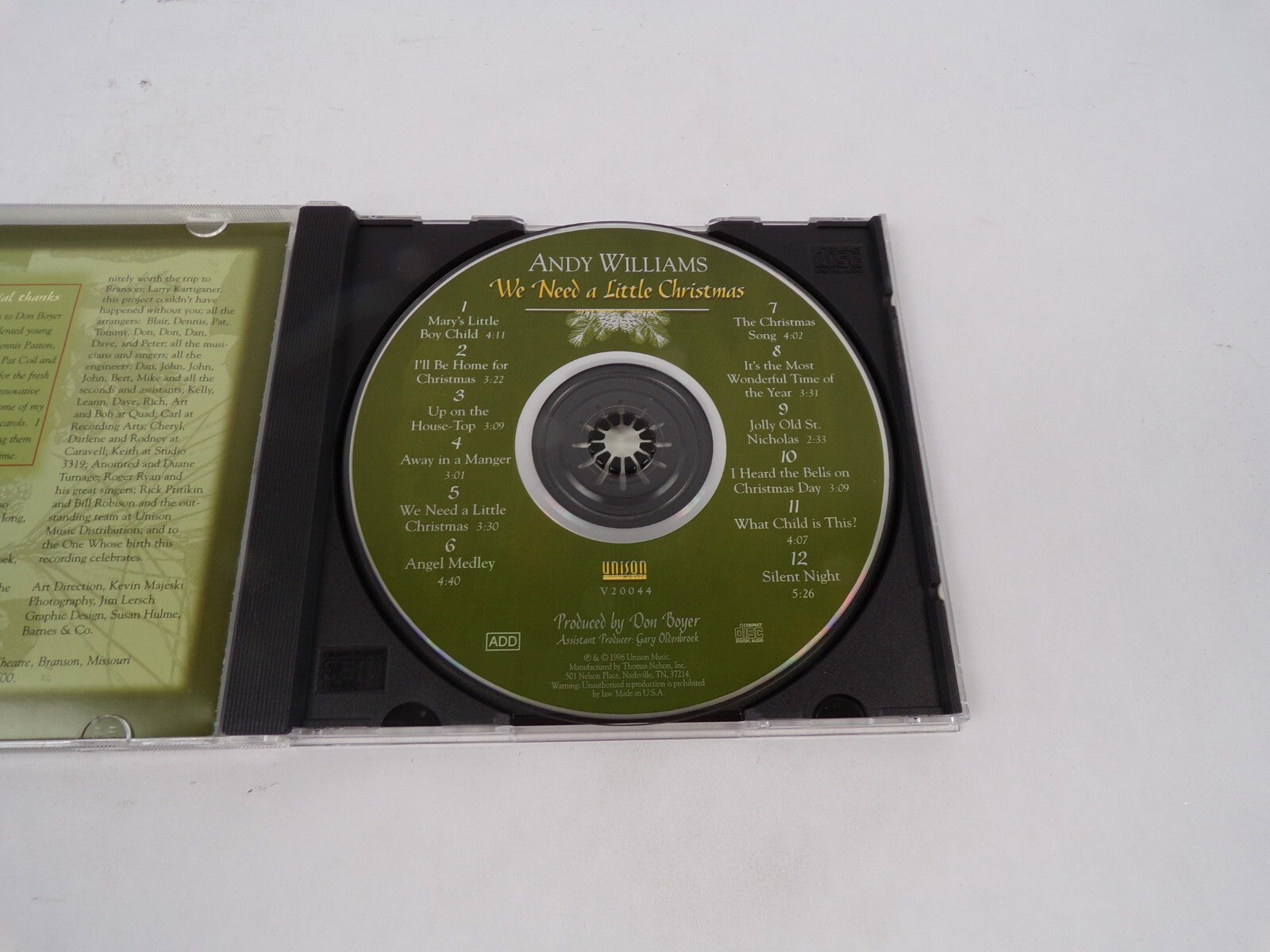 We Need A Little Christmas Andy Williams Mary's Little Boy Child I'll Be CD#68