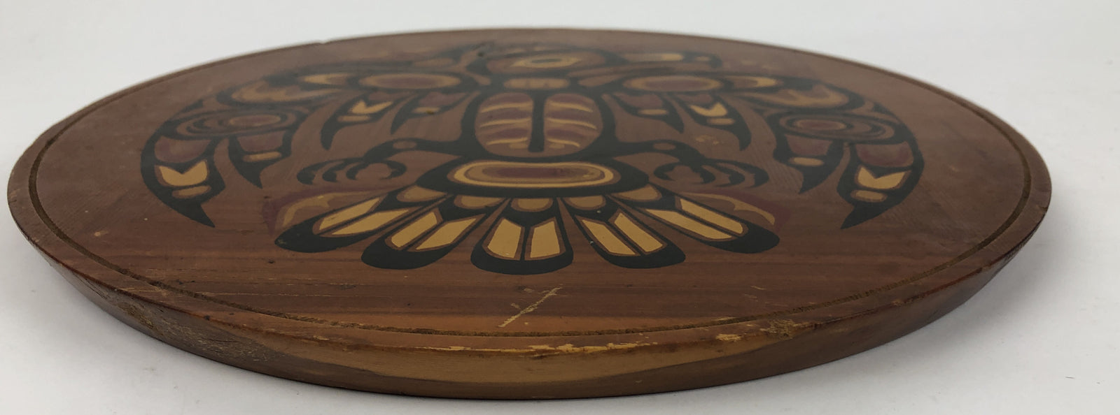 First Nations Artwork A Legend of the Eagle Cedar Wood Plaque wall hanging RARE