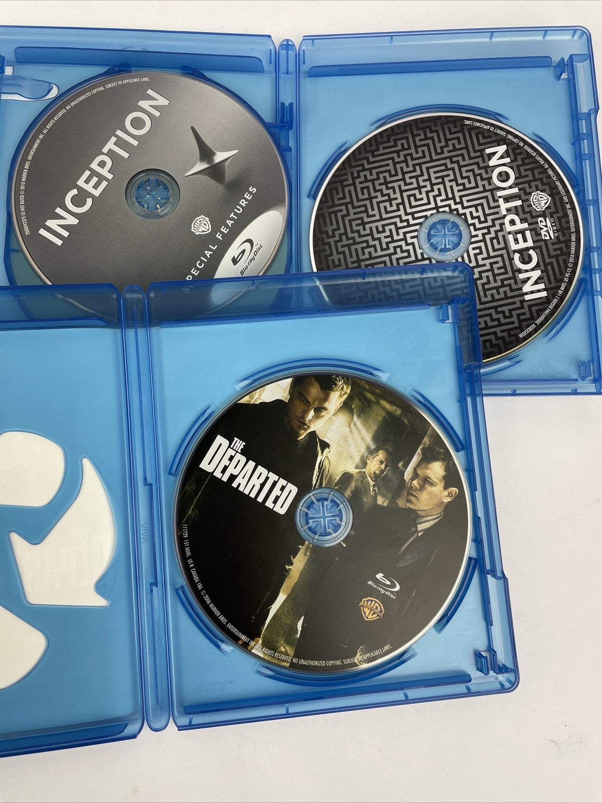 2 x Leonardo Dicaprio Blu-ray Video Lot of 2 - The Departed and Inception - MINT