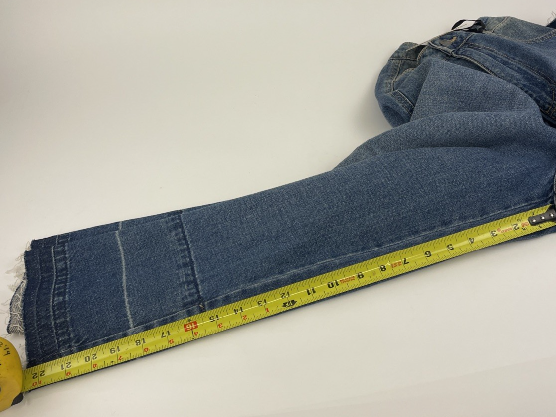 PELLO Los Angeles Wide Leg Jeans 13 Grey Distressed Raw Hem High Rise Y2K Grunge