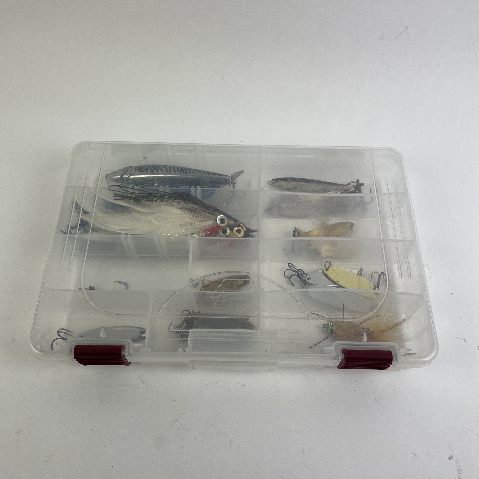 Lot of 22 assorted fishing spoons and spinners including Castmaster, Acme, and Phoebe lures.