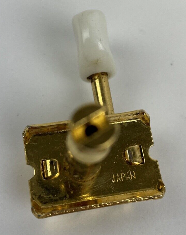 Lot of 6 x Guitar Tuning Machine Heads Faux White Pearl Brass / Gold Japan Made