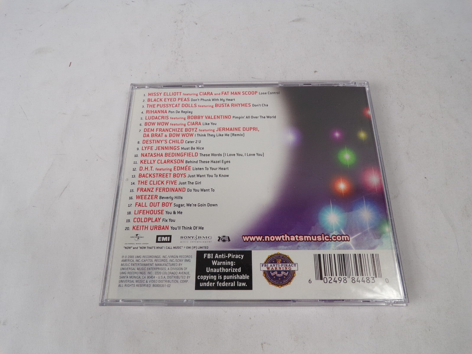 Now That's What I Call Music! 20 Missy Elliott Ciara Fat Man Scoop Black CD#62