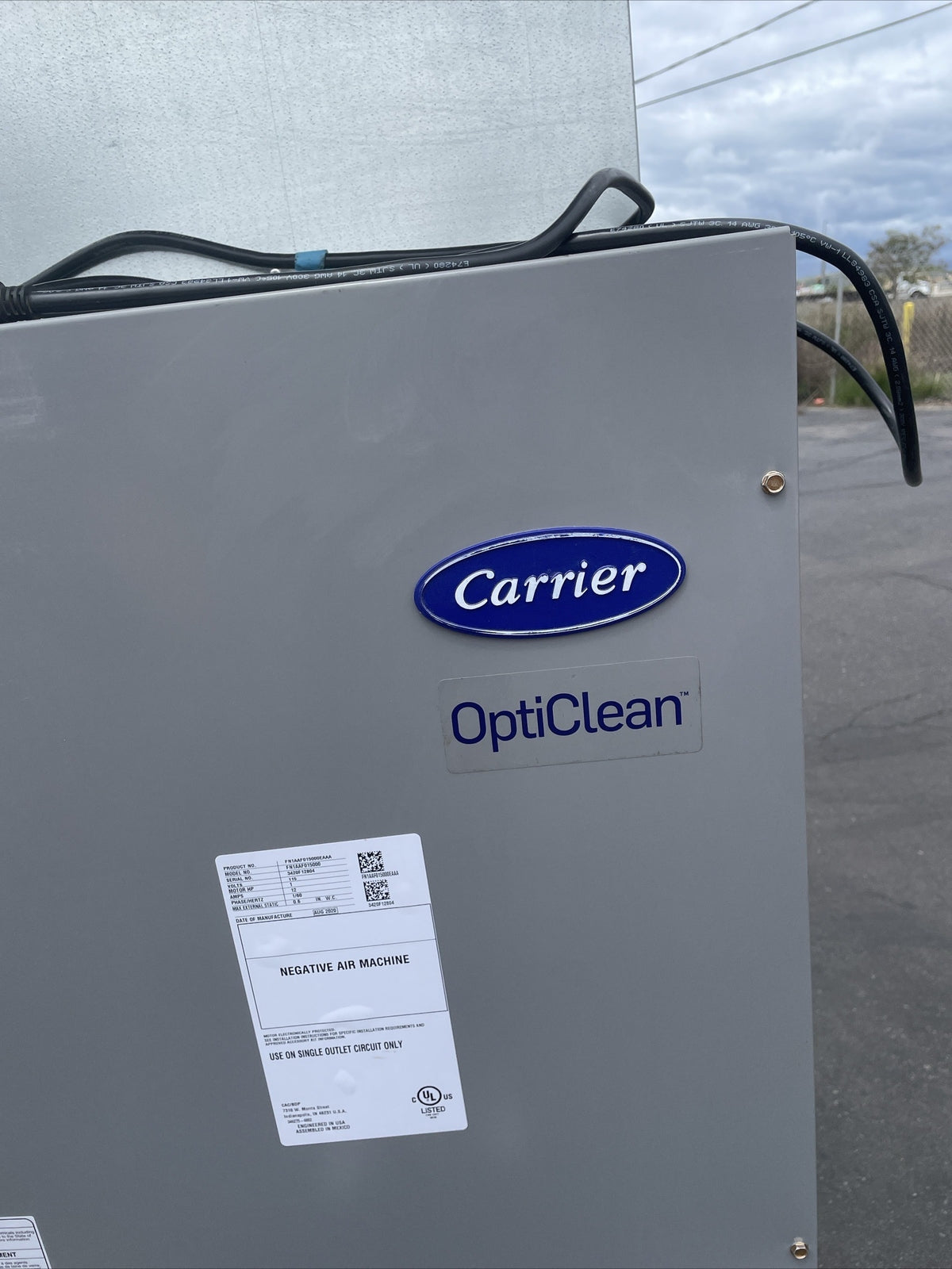 Carrier OptiClean™ Dual-Mode Air Scrubber & Negative Air Machine Model - FN1AAF