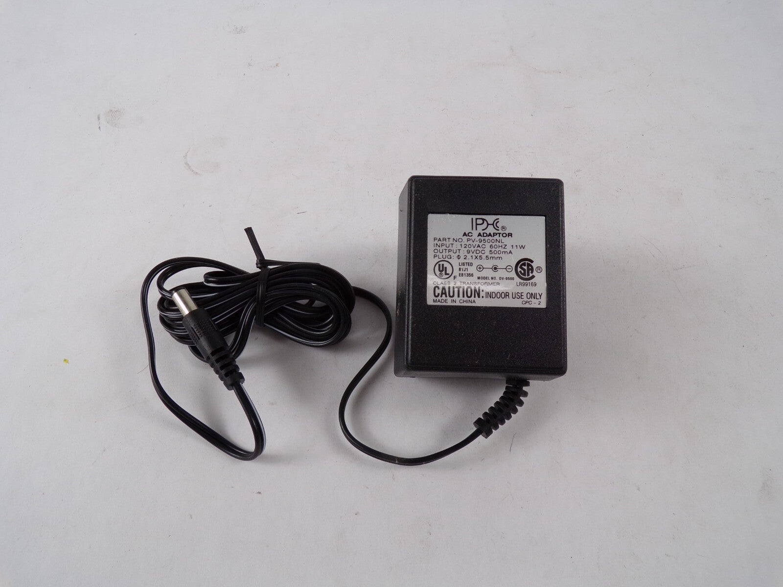 Genuine Ac Adaptor PV-9500NL Output 9 VDC 500mA Power Supply Adapter A43