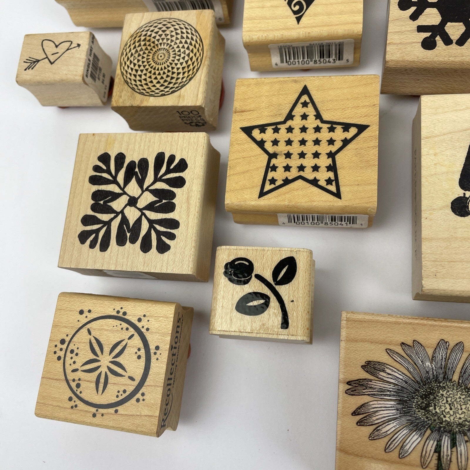 Huge Rubber Stamp Lot 30 SANTA Flowers Coffee Words Scrapbook Paper New Used