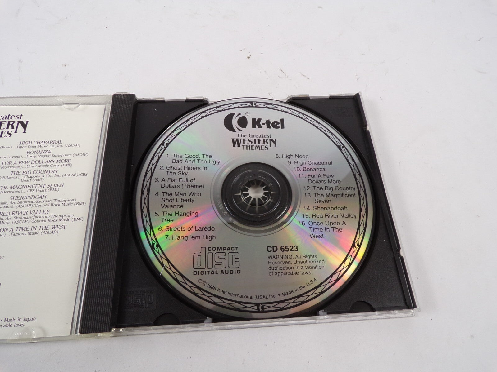 The Greastest Western Themes Compact Disc Digital Audio The Wild West High CD#16