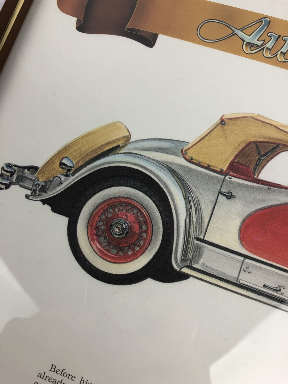 Framed Duesenberg Roadster- Straight  8 Automemories Art Print Fast Free Ship
